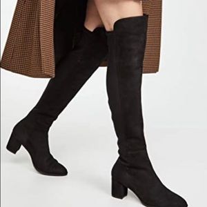 Stuart Weitzman Over the Knee Black Suede Boots